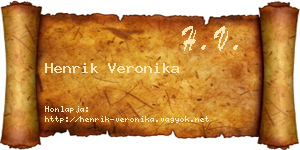 Henrik Veronika névjegykártya